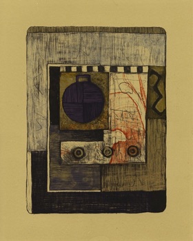 Les Amulets à-Musée: 
Sippar Pan
Digital Wash and Stone
Lithograph 2010
240mm x 180mm